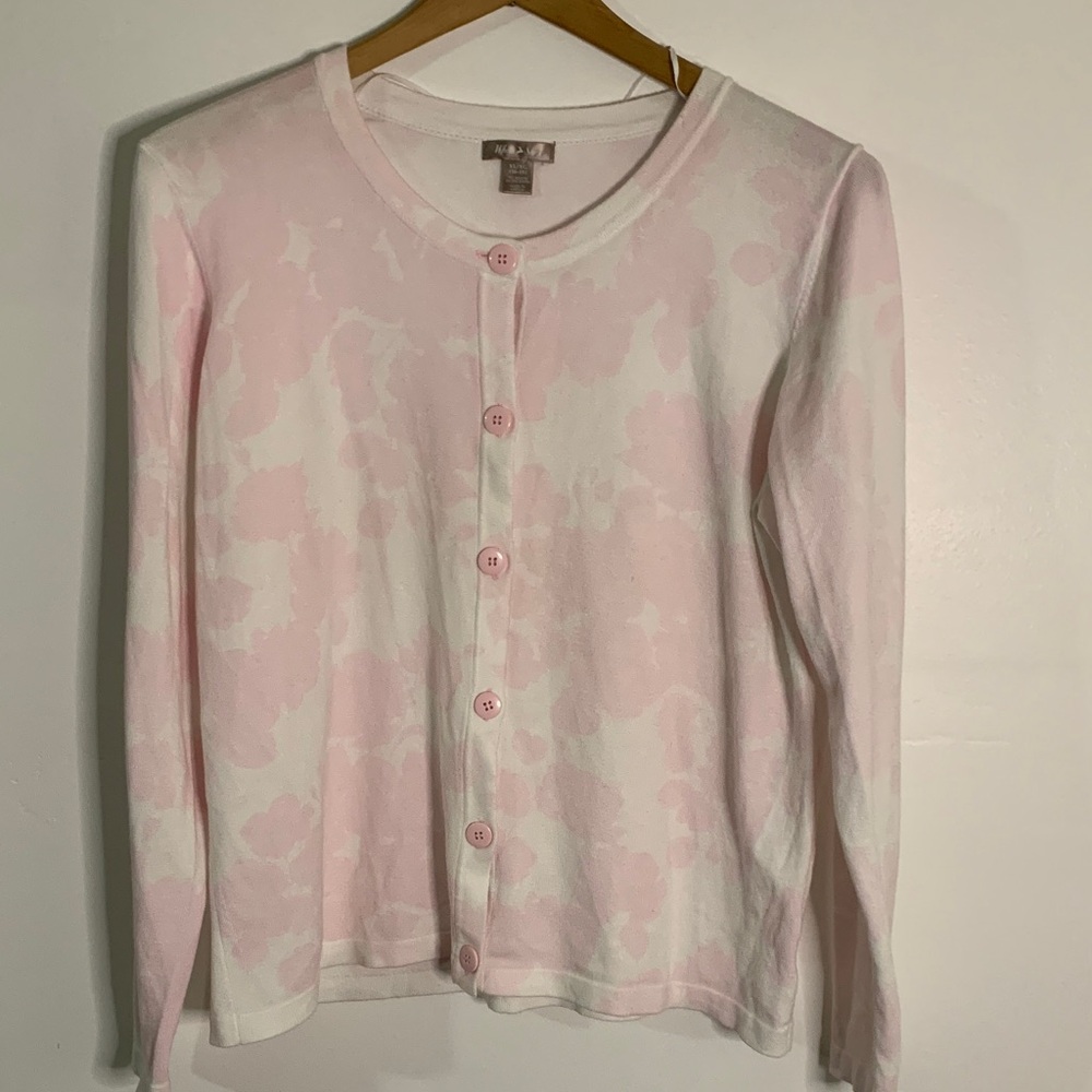 White Stag Pink and White Women's Sweater